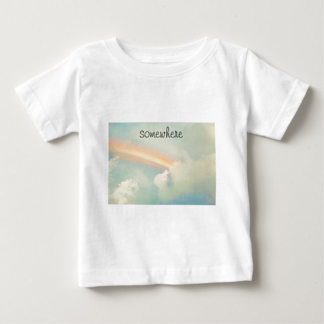 Camiseta De Bebé En alguna parte sobre el arco iris (Anverso)