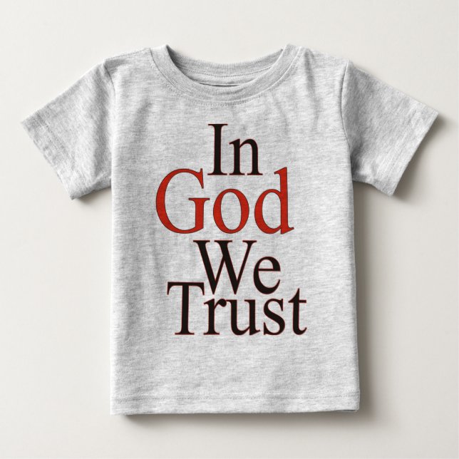Camiseta De Bebé En Dios confiamos (Anverso)