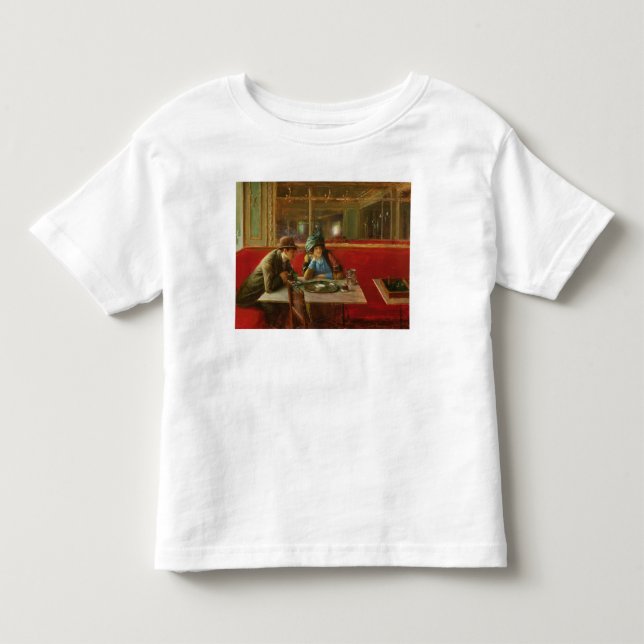 Camiseta De Bebé En el café (Anverso)