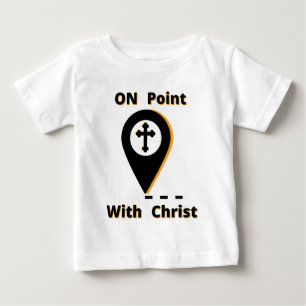 Camiseta De Bebé En el punto con la bíblica de Cristo