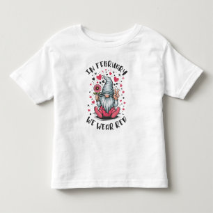 Camiseta De Bebé En Febrero Usamos Rojo Conciencia de la Salud del 