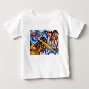 Camiseta De Bebé En la Cosmos-Mano geométrico abstracto pintada