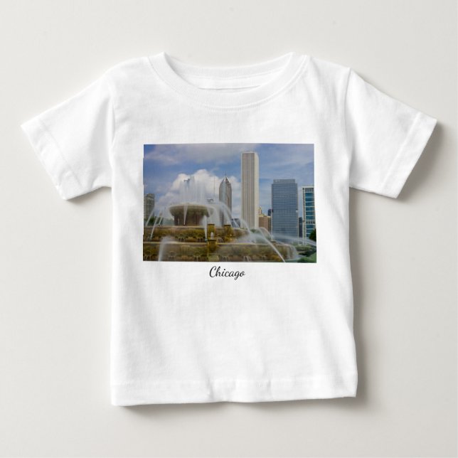 Camiseta De Bebé En la Fuente de Buckingham (Anverso)