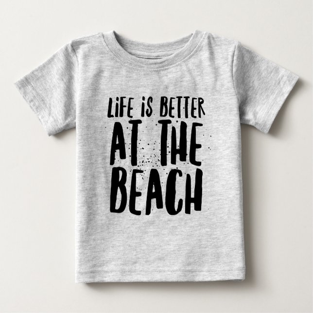 Camiseta De Bebé En La Playa (Anverso)