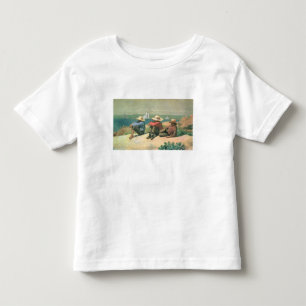 Camiseta De Bebé En la playa, 1875 (w/c)