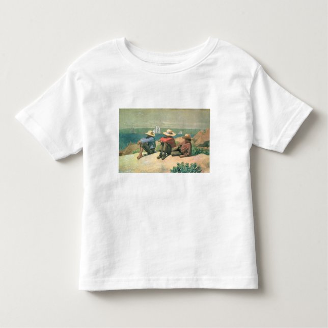 Camiseta De Bebé En la playa, 1875 (w/c) (Anverso)
