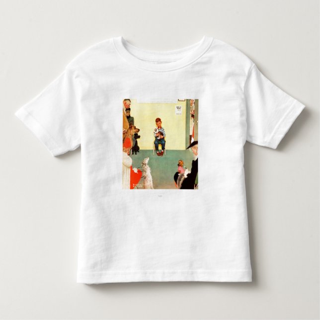 Camiseta De Bebé En los Vets de Norman Rockwell (Anverso)
