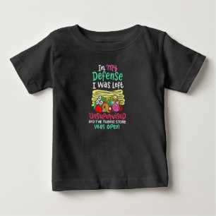 Camiseta De Bebé En Mi Defensa Me Dejaron Sin Supervisión