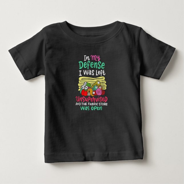 Camiseta De Bebé En Mi Defensa Me Dejaron Sin Supervisión (Anverso)
