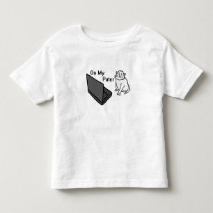 Camiseta De Bebé En Mi Puter Divertida Imagen De Gato Blanco Meme
