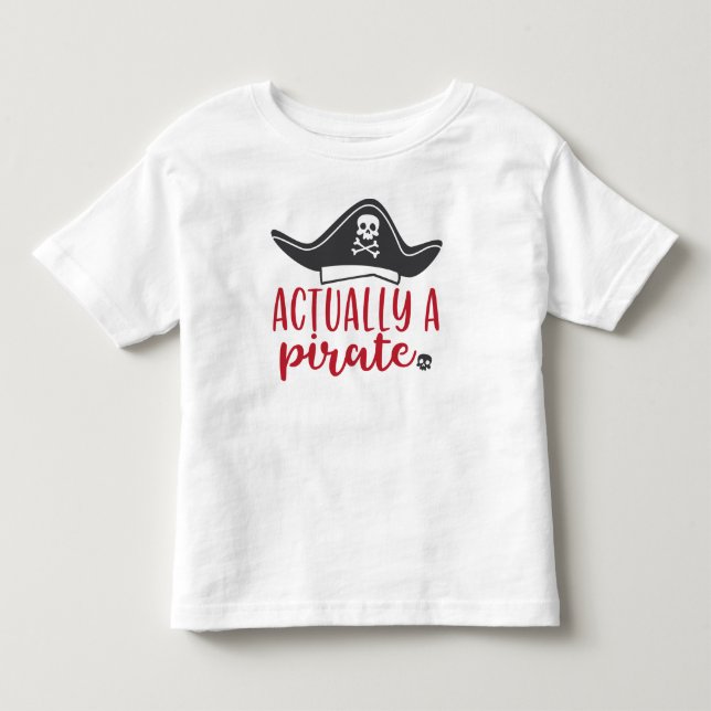 Camiseta De Bebé En realidad un pirata (Anverso)