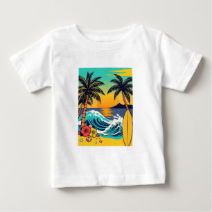 Camiseta De Bebé En verano podrá sumergirse en las vibrantes habita
