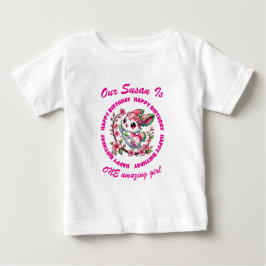 Camiseta De Bebé Encantador conejito Sakura invitado de honor