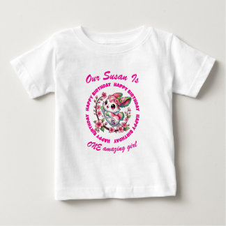Camiseta De Bebé Encantador conejito Sakura invitado de honor