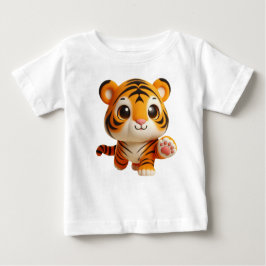 Camiseta De Bebé Encantador tigre bebé en una pose lúdica