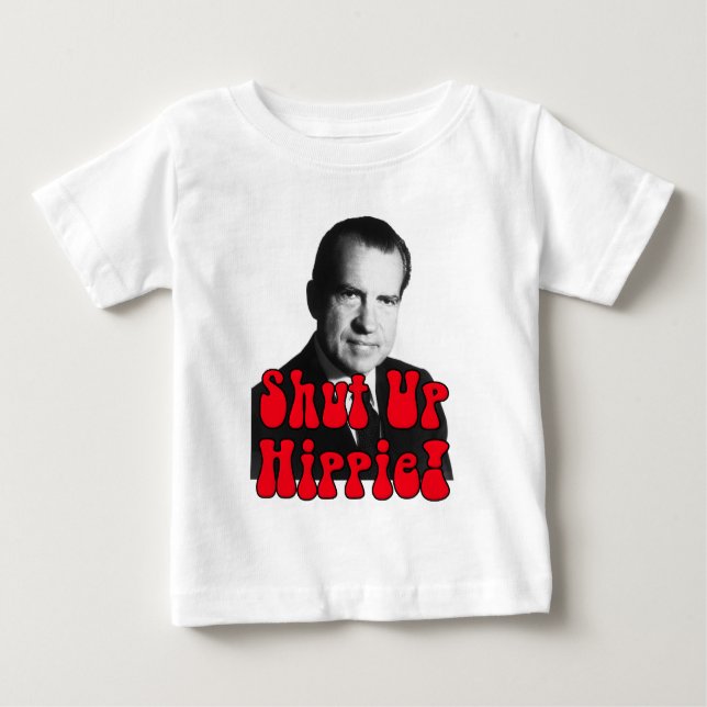 Camiseta De Bebé Enciierre al Hippie -- Richard Nixon (Anverso)