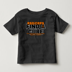CAMISETA DE BEBÉ ENCONTRAR UNA CURA/NEGRO...RSD/CRPS