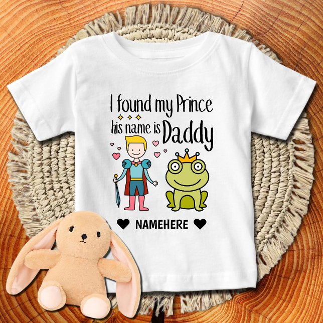 Camiseta De Bebé Encontré que mi nombre de príncipe HI es papá (Subido por el creador)