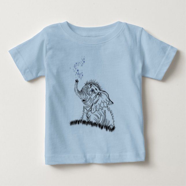 Camiseta De Bebé Energía elefante (Anverso)