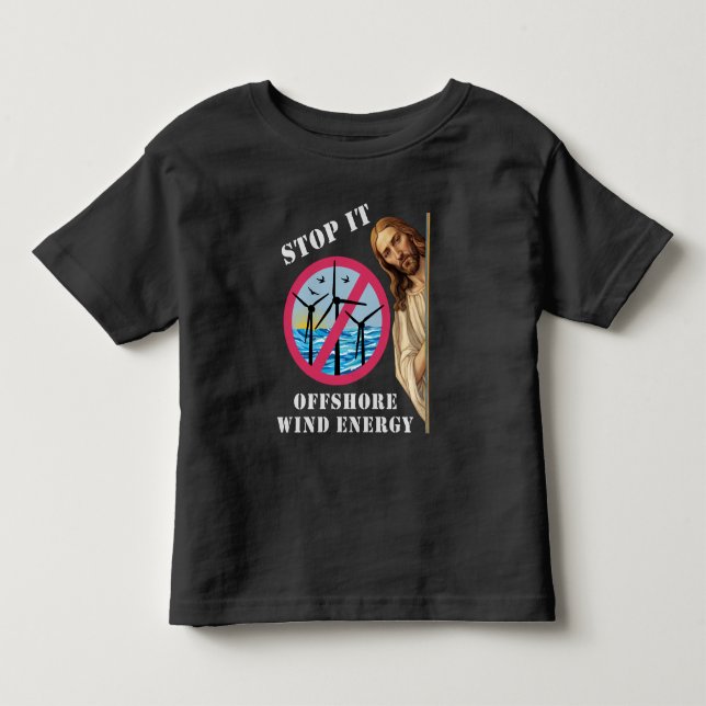 Camiseta De Bebé Energía eólica marina, basta Jesús (Anverso)