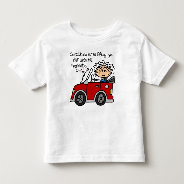 Camiseta De Bebé Enfermedad del coche humorístico (Anverso)