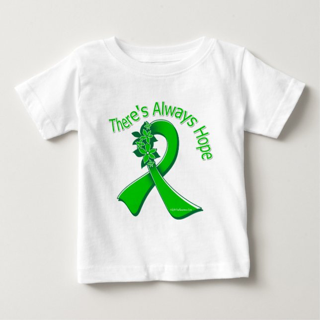 Camiseta De Bebé Enfermedad Renal Siempre Hay Esperanza Floral (Anverso)