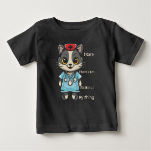 Camiseta De Bebé Enfermera de gatos que se preocupa: es mi cosa