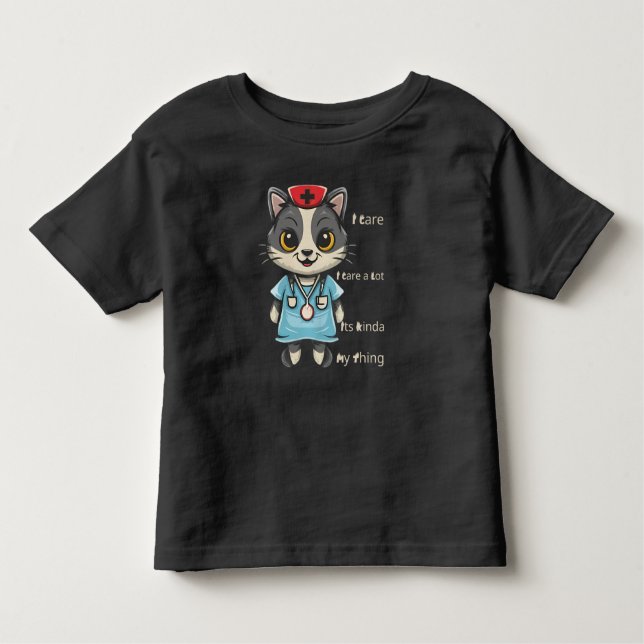 Camiseta De Bebé Enfermera de gatos que se preocupa: es mi cosa (Anverso)