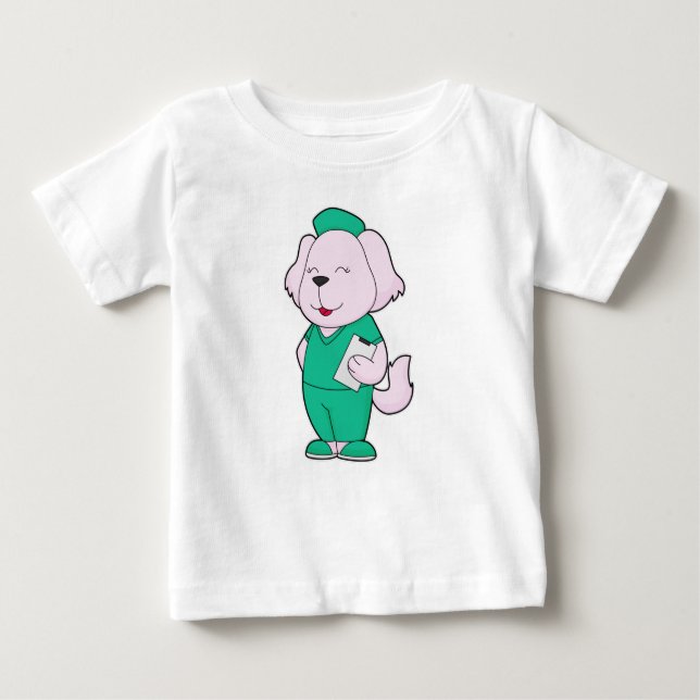 Camiseta De Bebé Enfermera de perros (Anverso)