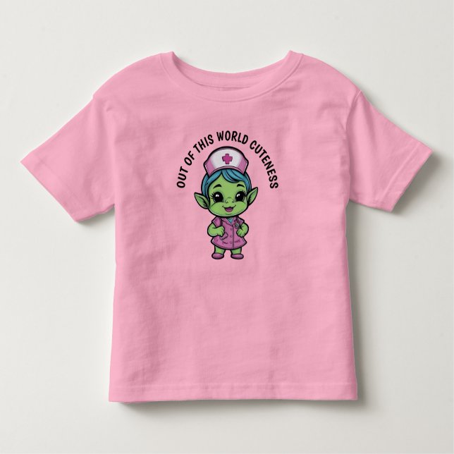 Camiseta De Bebé Enfermera extranjera cute (Anverso)