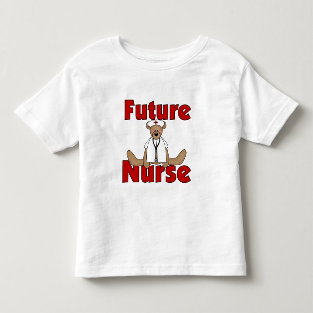 Camiseta De Bebé Enfermera futura del oso (Anverso)