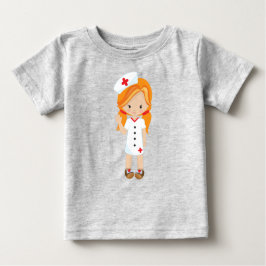 Camiseta De Bebé Enfermera, Medicina, Doctor, Chica Bonita, Cabello