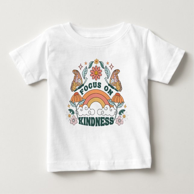 Camiseta De Bebé Enfoque en Gráfica de bondad Groovy (Anverso)