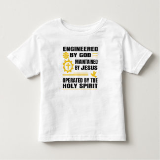 Camiseta De Bebé Engineered by God, Maintained by Jesus, 