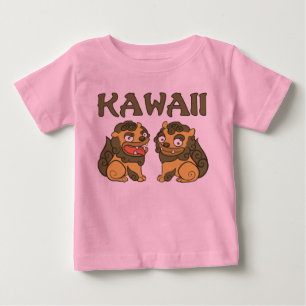 Camiseta De Bebé Enredadera de Kawaii Shisa