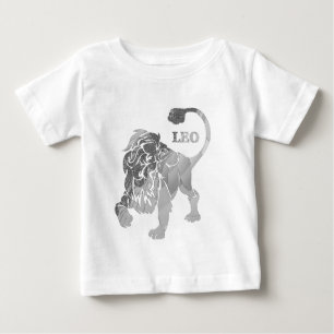 Camiseta De Bebé Enredadera de plata del bebé del zodiaco del leó