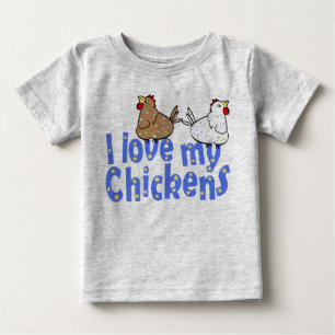 Camiseta De Bebé Enredadera del bebé de los pollos del amor