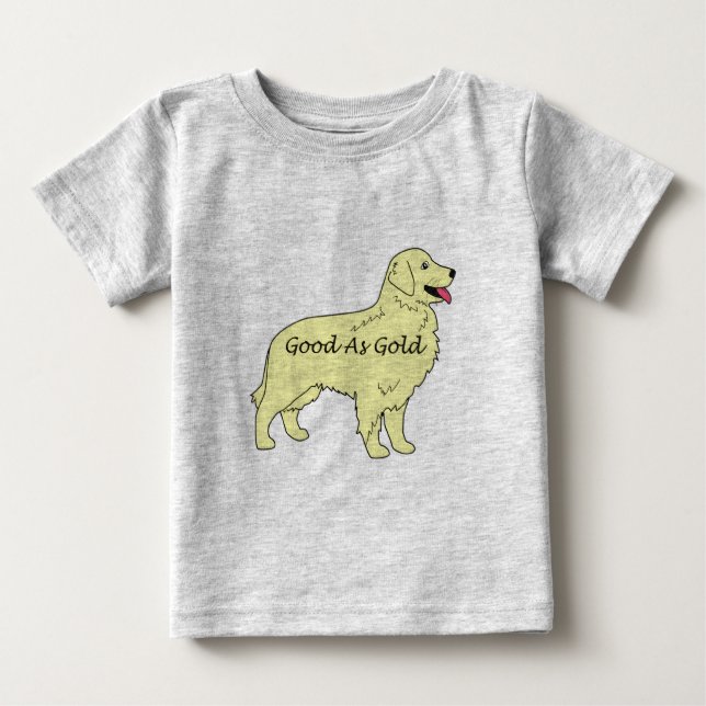 Camiseta De Bebé Enredadera del bebé del golden retriever buena (Anverso)
