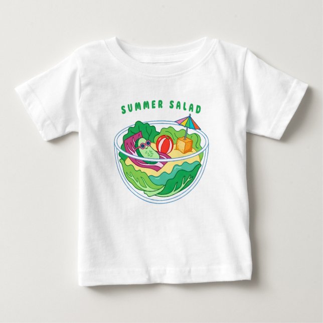 Camiseta De Bebé Ensalada de Verano (Anverso)