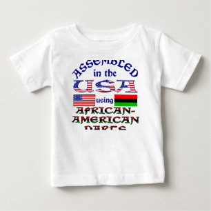 Camiseta De Bebé Ensamblado en EE. UU. con piezas afroamericanas