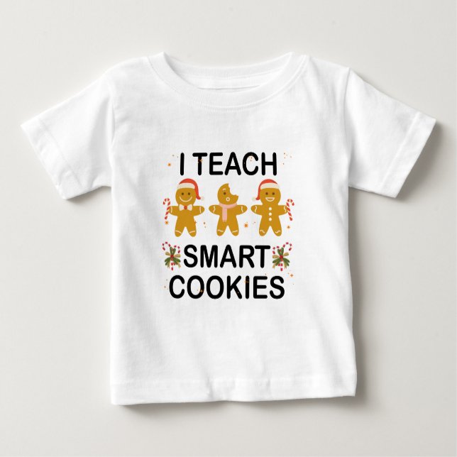 Camiseta De Bebé Enseño A Las Cookies Inteligentes Graciosamente Tr (Anverso)