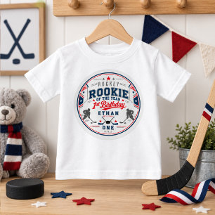 Camiseta De Bebé Entrada de Novato del Año de Hockey Cumpleaños 1