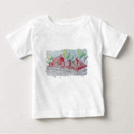 Camiseta De Bebé Entrada histórica de ladrillo rojo
