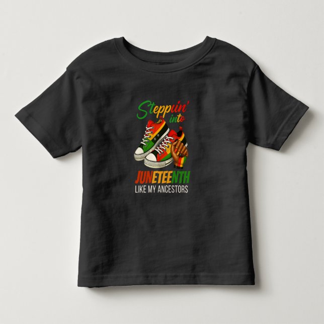 Camiseta De Bebé Entrando en Juneteenth – Orgullo de la Mujer Negra (Anverso)
