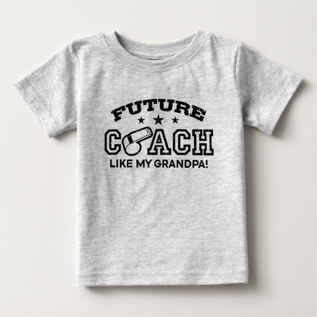 Camiseta De Bebé Entrenador Futuro Como Mi Abuelo (Anverso)