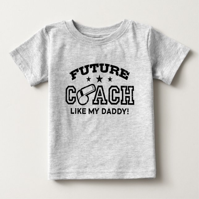 Camiseta De Bebé Entrenador Futuro Como Mi Papi (Anverso)