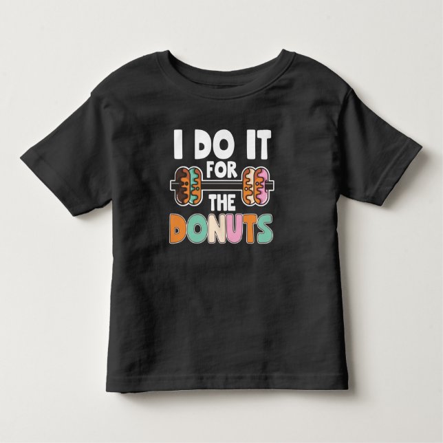 Camiseta De Bebé Entrenamiento de gimnasio de Donut con pesas Dumbb (Anverso)