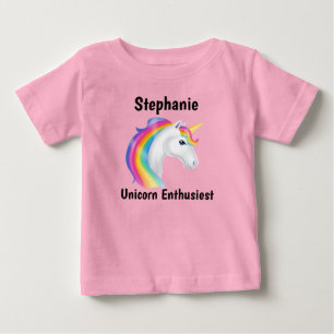 Camiseta De Bebé Entusiasta de Unicorn