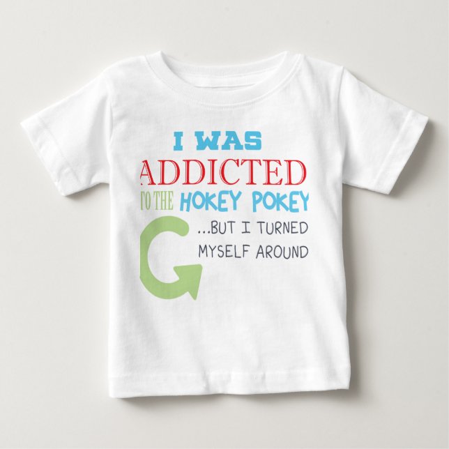 Camiseta De Bebé Enviciado al pokey del hokey (Anverso)