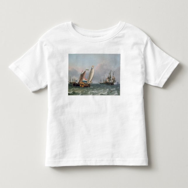 Camiseta De Bebé Envío holandés en un mar picado (Anverso)
